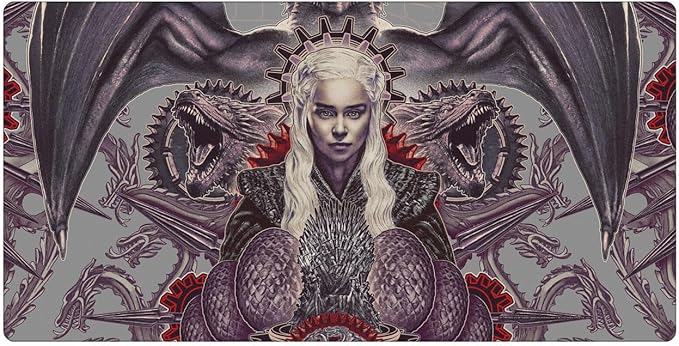 Head Case Designs Officially Licensed HBO Game of Thrones Daenerys Targaryen Graphic Art 23.62 x 11.81 x 0.12 inches (600 x 300 mm) - L Gaming Office Desk PC Keyboard Mouse Mat Pad