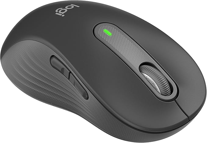 Logitech Left Handed Wireless Mouse Signature M650 L Full Size - 2 Year Battery Silent Clicks Customizable Buttons Bluetooth PC/Mac/Chromebook - Graphite Large