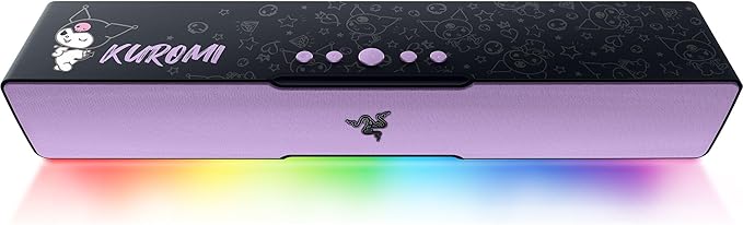 Razer Leviathan V2 X: PC Soundbar - Compact Design - Chroma RGB - USB Type C Power and Audio Delivery - Bluetooth 5.0 - for PC Laptop Smartphones Tablets &amp Nintendo Switch - Kuromi Edition