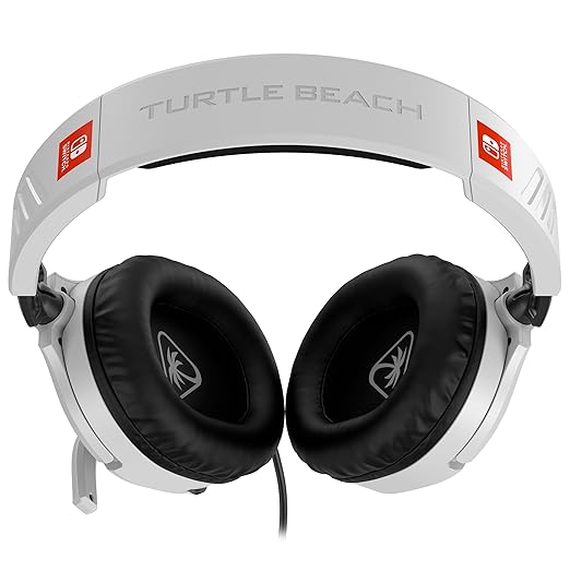 Turtle Beach Recon 70 Wired Gaming Headset - Licensed for Nintendo Switch 2 Nintendo Switch/Lite/OLED Flip-to-Mute Mic Adjustable Lightweight headphones On-Ear Controls 40mm Drivers Black/White