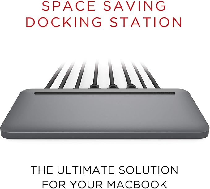 Henge Docks Stone - USB-C Multi-Port Desktop Hub for MacBook - Mini DisplayPort Ethernet Power Supply 3 USB SD Card Headphone/Speaker Connections
