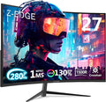 Z-Edge 27 inch Curved Gaming Monitor FHD 1080P 240Hz 280Hz Curved 1500R Computer Monitor Fast MPRT 1ms FreeSync Low Blue Light 350nits 16.7M Colors 4000:1 Contrast UG27P 2X DP and 2X HDMI