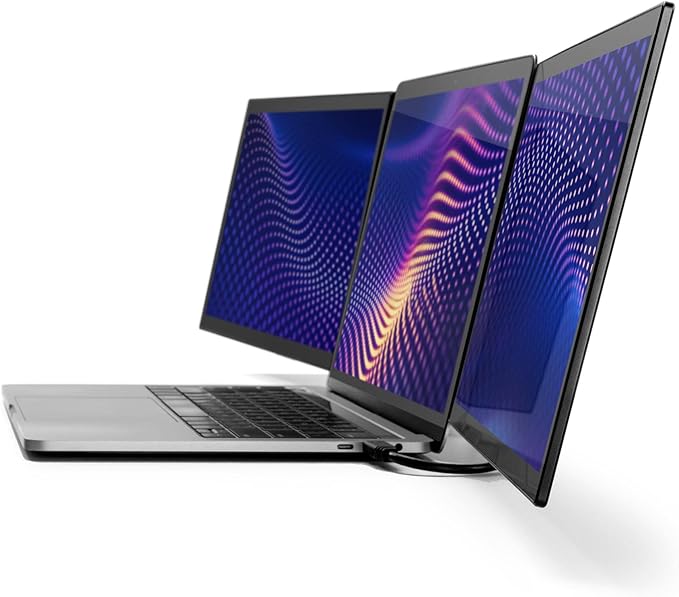 SideTrak Swivel Pro Triple 13.3 Ultra Slim Attachable Portable Monitor FHD IPS 1080p Laptop Screens with Kickstand + Unique Patented Swivel Hinge For Mac PC and Chromebook USB-C® Port Connection