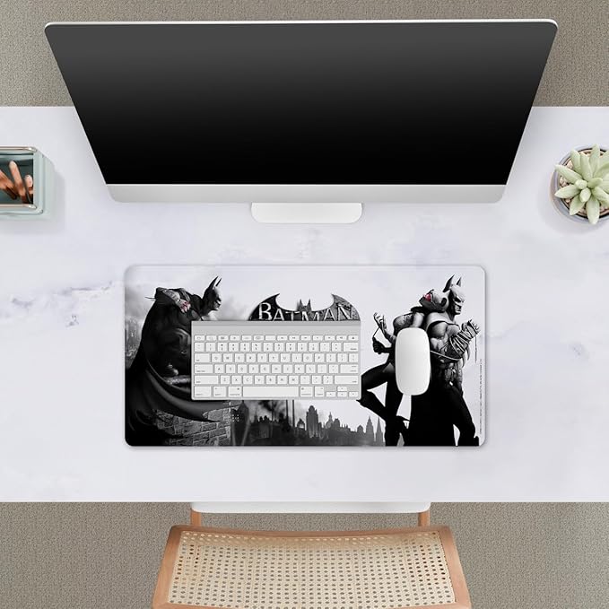 Head Case Designs Officially Licensed Batman Arkham City Key Art Graphics 23.62 x 11.81 x 0.12 inches (600 x 300 mm) - L Gaming Office Desk PC Keyboard Mouse Mat Pad