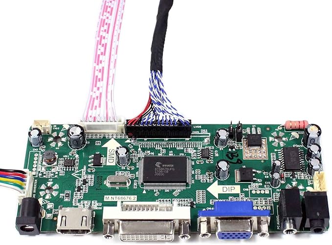 VSDISPLAY VGA DVI LCD Controller Board Fit for 21.5 inch 1920x1080 MT215DW01 V1 MT215DW01 V323 inch 1920x1080MT230DW01 V1