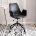 Adjustable Office Computer Chair with Armrest Office Chair Computer Chair Swivel Lifting Household Bedroom Furniture Backrest Office Chairs(All Black)