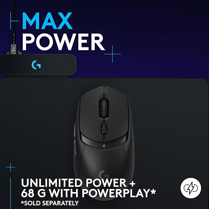 Logitech G309 Lightspeed Wireless Gaming Mouse Lightweight LIGHTFORCE Hybrid Switches Hero 25K Sensor 86g &amp 300+ hr Battery Life with AA Battery 6 Programmable Buttons PC &amp Mac - Black (