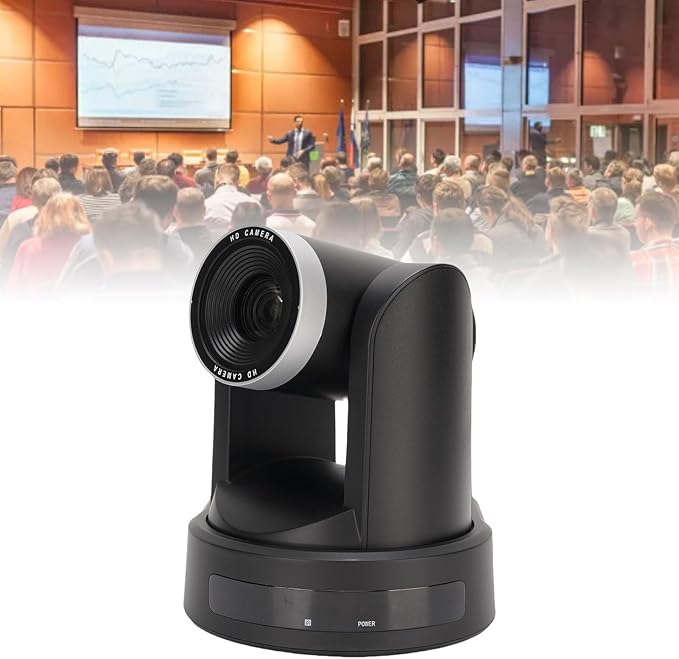 Dpofirs Conference Room Camera Webcam for PC 1080P 60fps with 12X Optical Zoom AI Auto Tracking USB HDMI IP PTZ Camera for Meeting Rooms Lectures (US Plug)