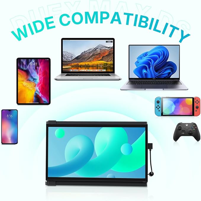 Portable Monitor - [2026 Upgrade] Mobile Pixels Duex Max DS 14.1'' Laptop Screen Extender USB C/HDMI Plug and Play 1080P Monitor for 14''-17 '' Laptops Compatible with Mac/Windows/Android/Switch