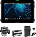 Atomos Shinobi 7-Inch 4K Photo and Video Portable Monitor | 1920 x 1200 Touchscreen Display Video Monitors with HDMI 2.0 in/Out | SmallRig Swivel &amp Tilt Cold Shoe Mount Battery &amp Charger Bund
