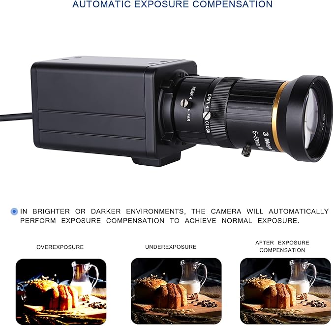 4K HD Camera Computer Camera Webcam 8 Pixels 10X Optical Zoom 60 Degree Wide Angle Manual Focus Auto Exposure Compensation with Microphone Tod USB Plug &amp Play for Video Conference Online