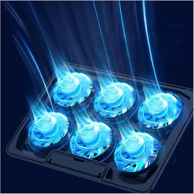 Laptops Cooling Fan Gaming Laptop Cooler for 13-17 Inch 6 Fans USB Ports Large Size Stand
