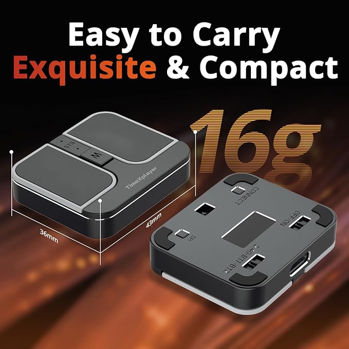 Mini Square Mouse - 2.4GHz Wireless Dual Bluetooth Connection Compatible with All Major Operating Systems - High Precision Sensor Customizable Multi-Function Buttons (Silver)