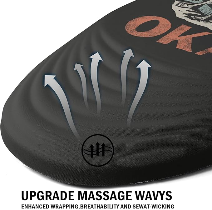 Ergonomic Mouse Pad with Wrist Rest SupportMousepad Relief Carpal Tunnel Pain Entire Memory Foam Mouse Pad with Non-Slip PU Base Wireless Mouse PadHuman Skeleton Skull