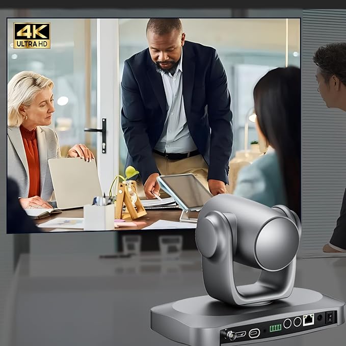 4K PTZ Camera AI AutoTracking 20X Optical Zoom HDMI SDI USB LAN POE Video Conference Camera for Live Streaming Church Worship Education YouTube Facebook