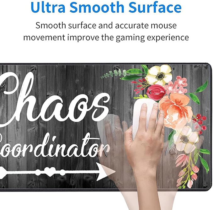 Large Gaming Mouse Pad Keyboard Wrist Rest pad + Mouse Wrist pad + Coaster Set Extended Waterproof Non-Slip Table mat Suitable for Home Office Learning Games - Chaos Coordinator