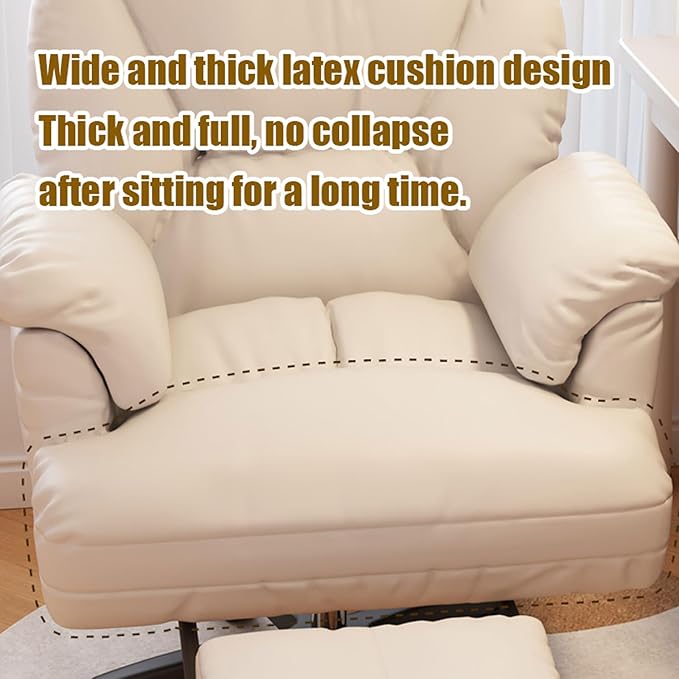 Computer Office Chairs Lazy Sofa Recliner for Bedroom Adjustable Lift Gaming Chair with Retractable Footrest and Wheels Swivel Video Gaming Chairs for Living Room