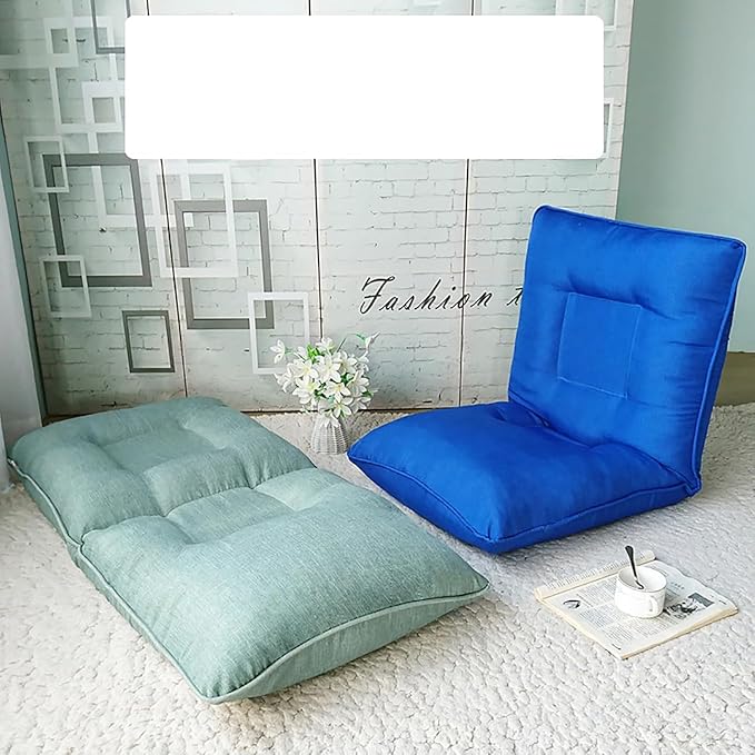 ELEFOCUS Adjustable Floor Sofa Chair - 6 Positions Gaming Chair with Back Support Folding Lazy Chair for Meditation Reading(E)