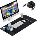 Wireless Charging Mouse Pad with Foldable Phone Holder 15W Magnetic Fast Charging for iPhone Samsung 31.5x15.75 Large Desk Mat for Laptop/Keyboard Waterproof Gaming Mousepad with Non-Slip Base