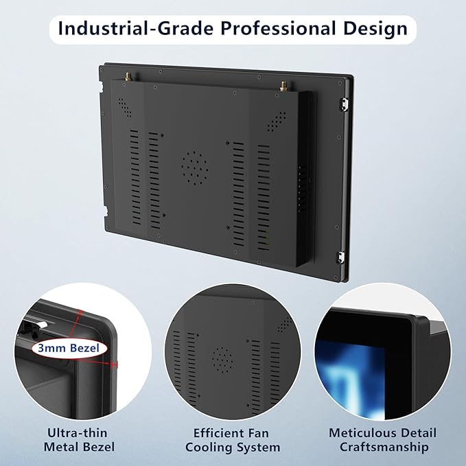 13.3 inch Android 11 Industrial Embedded Interactive Touchscreen Panel PCCapacitive Multi-Touch Tablet with Front IP65 MonitorWiFi &amp BTHDMI/USB Ports for KiosksFactory(8GB RAM64GB SSD)
