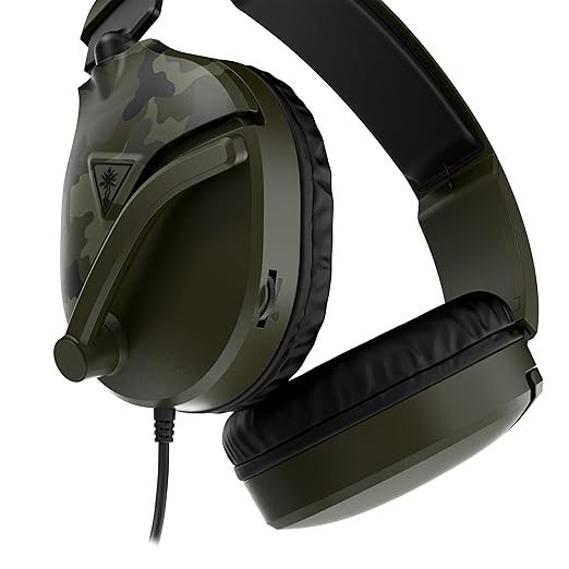 Turtle Beach Recon 70 Multiplatform Gaming Headset for Xbox Series X|S Xbox One PS5 PS4 PC &amp Mobile w/ 3.5mm Wired Connection - Flip-to-Mute Mic 40mm Speakers Lightweight Design Green Camo