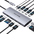 USB C Docking Station 14 in 1 with 2 HDMI 4K + DP 8K 3 Monitors Triple Display for Laptop/MacBook Pro/Air/HP/DELL/Lenovo USB C Hub Dongle Dock with USB 3.0 RJ45100W PD SD/TF Audio/Mic