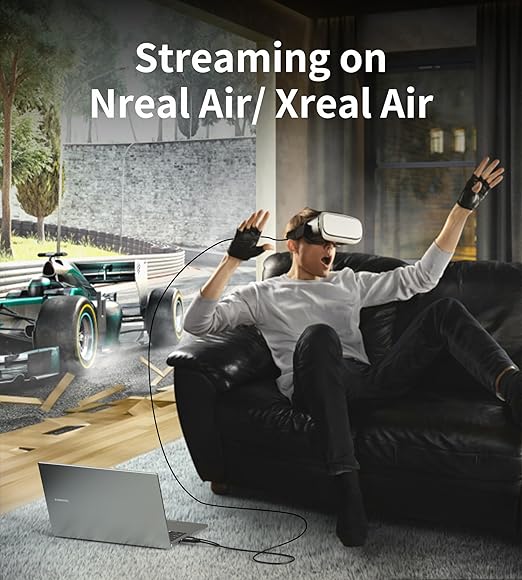 HDMI to USB-C Cable Xreal Air AR 4K@60Hz 6.6ft HDMI to Type-CUSB Powered Hdmi to USB-C Adapter Compatible for Mobile MonitorNreal Air Xreal AR Rokid air Switch Steam Deck