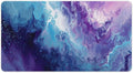 Blue Purple Marble Gaming Mouse Pad Non-Slip Rubber Base XXL Mousepad with Stitched EdgesWaterproof Washable Mouse Mat for Desk Home Office Gaming 29.5x16