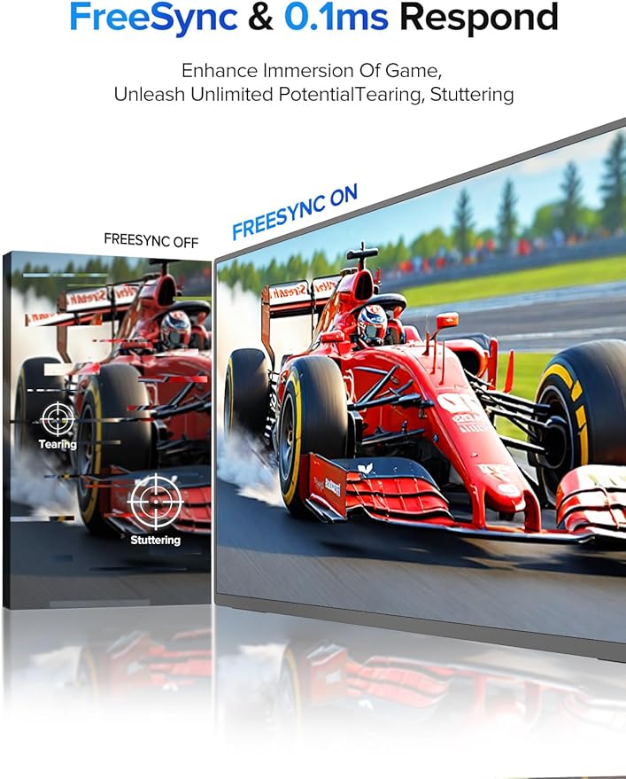UPERFECT 24.5 2K Portable Monitor Touchscreen 165Hz Gaming Monitor FreeSync 0.1ms Fast IPS Large Screen Built-in 180° Adjustable Stand/VESA USB-C HDMI Second Screen for Laptop Phone Game Console