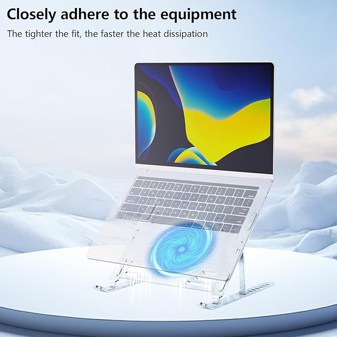 High Performances Laptop Stand Notebook Laptop Cooling Pad with Aluminum Panel and Customizable Fan Speeds Holder