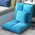 ELEFOCUS Floor Chair with 6 Adjustable Positions Folding Floor Gaming Chair with Pillow Meditating Floor Chair(/Blue)