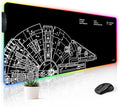 RGB Mousepad LED Desk Mat Gaming Large Keyboard Cute Desktop Computer Laptop 14 Light XXL Long Giant Big Cool Modern Design Unique for Men Boys Gamer Oversized Wide 30x12'' Mousepad Wars