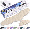 Qloud Cloud Wrist Rest Keyboard Wrist Rest for Computer Keyboard Pad Cloud Keyboard Wrist Rest Wrist Pad for Keyboard Memory Foam Non Slip Base Comes with Mouse Pad - Beige