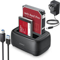 ORICO Dual Bay Hard Drive Docking Station USB 3.0 to SATA III for 3.5inch HDD Max Up to 40TB Support UASP Tool-Free for Files Backup/Game Load (Without Cloner Function)-DD28