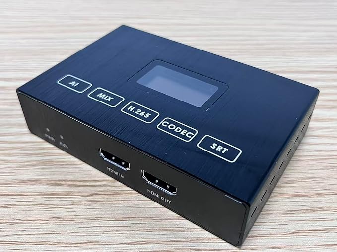 EXVIST H.265 1080P HDMI Video Encoder/Decoder w/Screen USB2.0 for 1080p Webcam Video Decoding from RTSP/TS Feed Compatible with ONV/HK for CCTV Surveillance or Network Video Recorder(NVR)