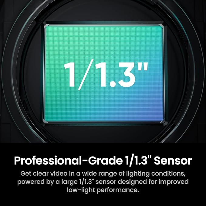 Insta360 Link 2C Pro – 4K Webcam for PC/Mac 1/1.3” Sensor Low-Light Auto Framing HDR Directional Noise-Canceling Mics Supports Stream Deck Zoom Teams Twitch for Streaming or Meetings