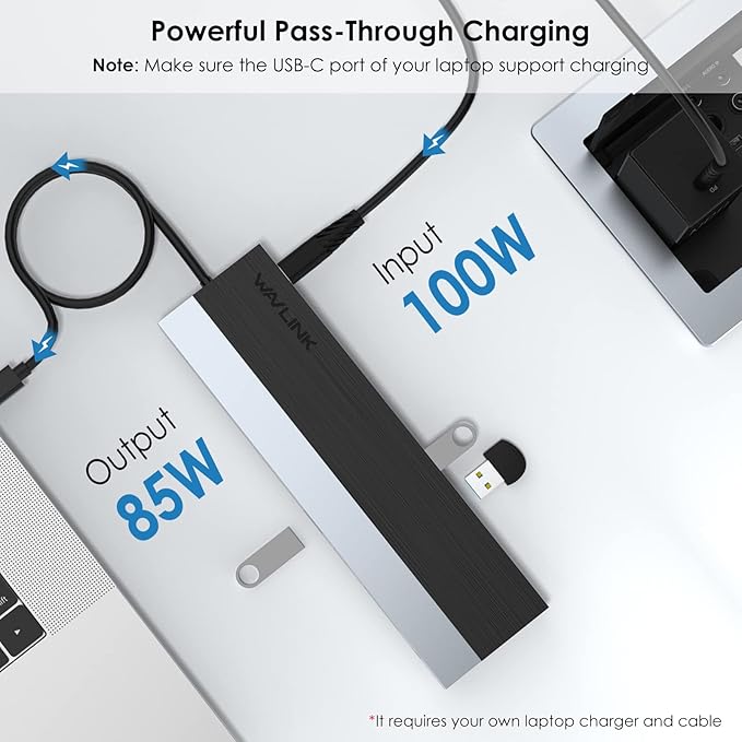 WAVLINK USB C Docking Station USB-C Dock Triple Display PD 85WUSB Type C Hub with DisplayPort HDMI USB 2.0/3.0 Gigabit Ethernet SD/TF Slot Audio Jack for Windows and Mac