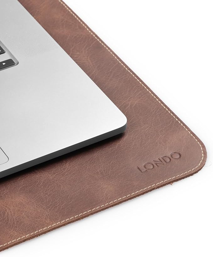 Londo Top Grain Leather Mouse Pad – Desk Mat for Keyboard and Mouse Large Leather Office Desk Pad