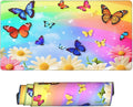 Butterflies On Daisies Rainbow Desk Cover MatExtended Large Mouse PadComputer Laptop Mat Desk Decor for Office Game Home 30x16 Inch