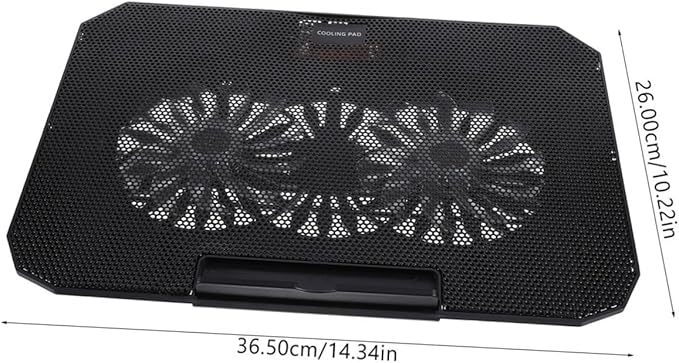 Tofficu 1Pc Laptop Cooler Stand for Laptops USB Powered Radiator with Height and Quiet Fan Design for Gaming and Work Black Color