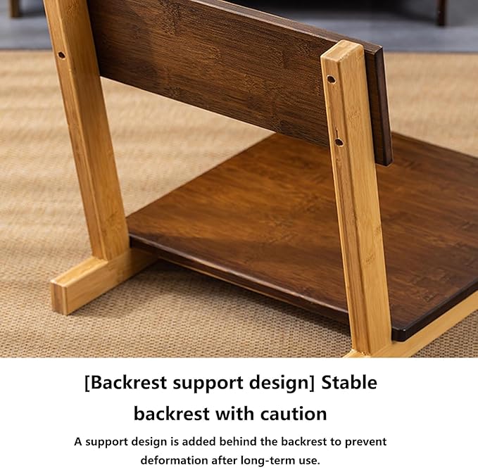 BTZHY Floor Chair Portable Floor Chair Legless Tatami Chair Home Windowsill Lazy Back Chair Living Room Meditation Floor Seat(B)