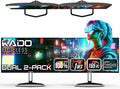 Kado Dual Gaming Monitor Setup - 2-Pack 24.5 165Hz 1ms 1920x1080 Flat Screen AMD FreeSync Premium Panoramic Gaming Multi-View Split Screen Streaming VESA Mount HDMI DisplayPort Built-in Speakers
