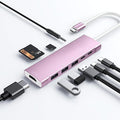 USB C HUB for iPad Pro 9-in-1 Adapter iPad Pro M4 M2 M1 13 12.9 11 inch iPad Air 5 4 Docking Station with 4K HDMI USB-C PD SD/TF Card Reader USB 3.0 3.5mm Headphone Jack Type C Data iPad mini 6