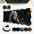 Desk Mat Mouse Pad with Wrist Rest 4-in-1 Large Mouse Pads for Desk Ergonomic Mouse Pad and Keyboard Wrist Rest Gaming Keyboard Mat for OfficeWhite Tiger