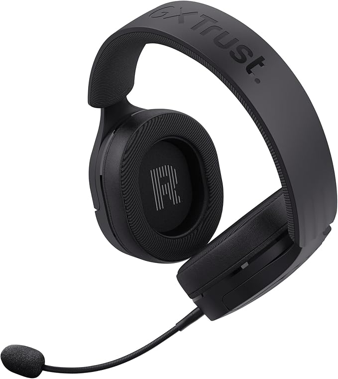 Trust Gaming GXT 489 Fayzo Gaming Headset for PC PS5 PS4 Xbox Series X|S Switch Mobile 3.5 mm Jack 85% Recycled Plastics Over-Ear Wired Headphones with Noise Cancelling Microphone - Black