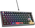 75 Percent Keyboard Gasket-Mounted with Sound Absorbing Pads 82-Key Compact Wired RGB Mechanical Gaming Keyboard Hot-Swap Socket for Win Blue Samurai