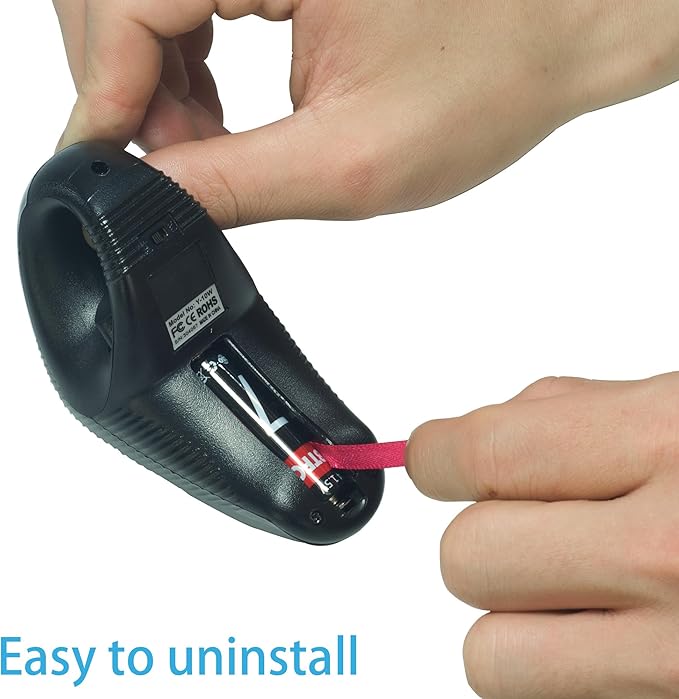YUMQUA Finger Handheld Mouse Trackball Mouse Wireless 2.4GHz USB Wireless Fingertip with Roller Ball Hand Held Air Mice Track Ball Thumb Ring Mice for PC Laptop Mac Computer