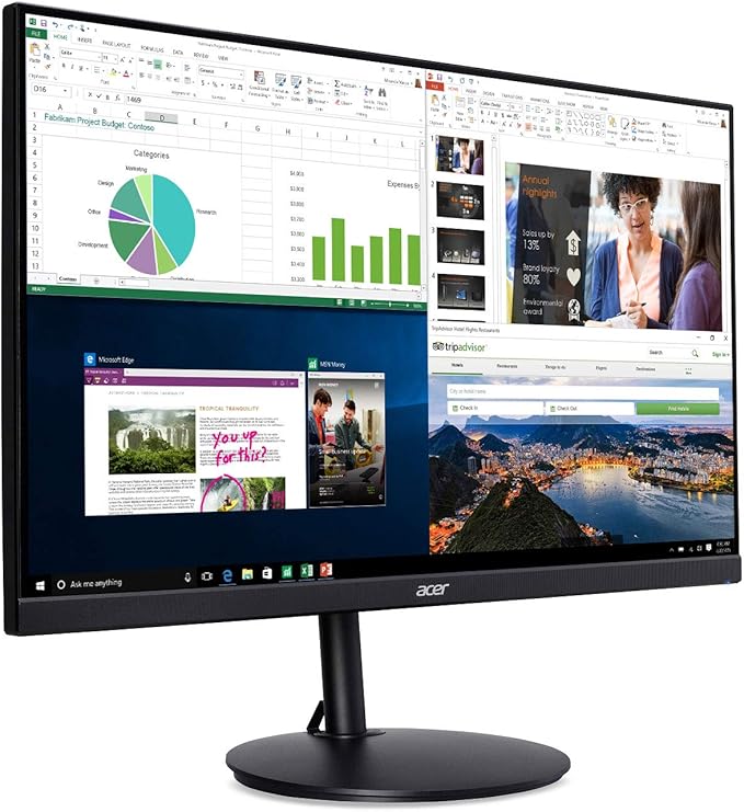 acer CB242Y bir 23.8 Full HD (1920 x 1080) IPS Zero Frame Home Office Monitor with AMD Radeon Free Sync - 1ms VRB 75Hz Refresh Height Adjustable Stand with Tilt &amp Pivot (HDMI &amp VGA Ports)B