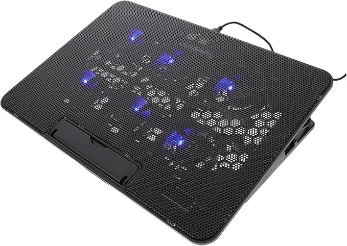 NUOBESTY Laptop Cooling Pad with Adjustable Height Fans for Enhanced Cooling USB Power Supply Design Stable Material for Gaming and Workstation Use