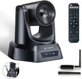 TONGVEO Wireless Conference Room Webcam Church Live Streaming 20X USB 1080P 60fps PTZ Camera for Worship Services Online Conference Works with Zoom Skype OBS Easy to Set Up